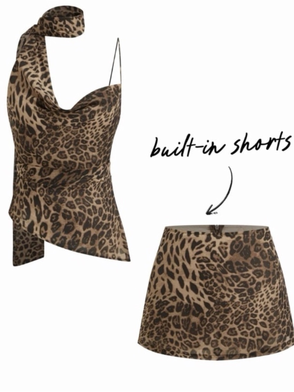 Cider Leopard-Print Mini Skirt - Brown & Black